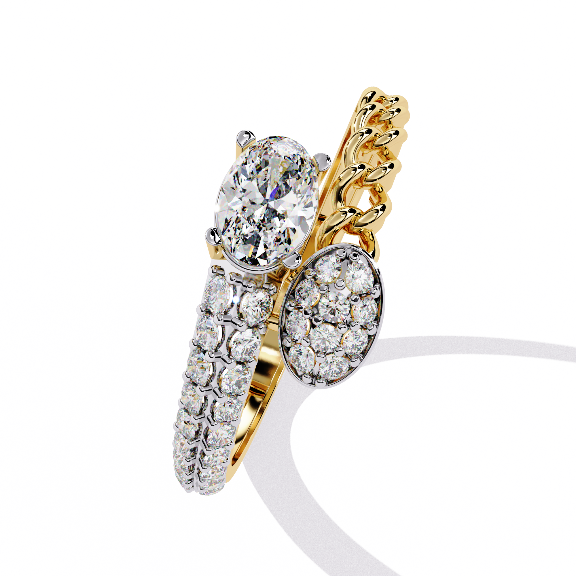 Solitairekart 0.61ct Natural Diamond Dual Radiance Ring-HI Color, VS-SI Clarity